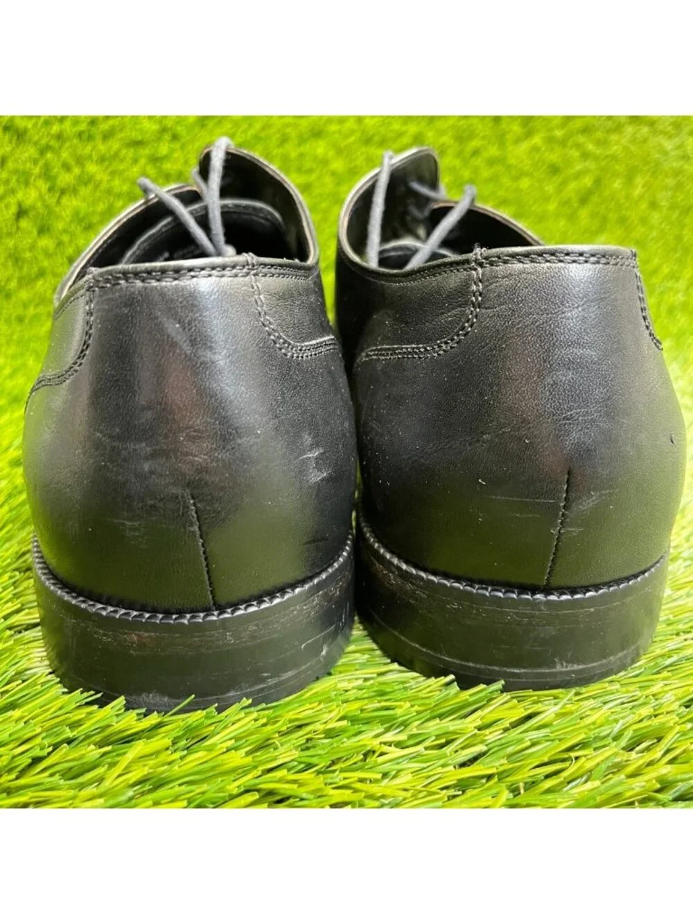 Cole Haan Benton Mens Size 14 Black Casual Leather Cap Toe Oxford Dress Shoes